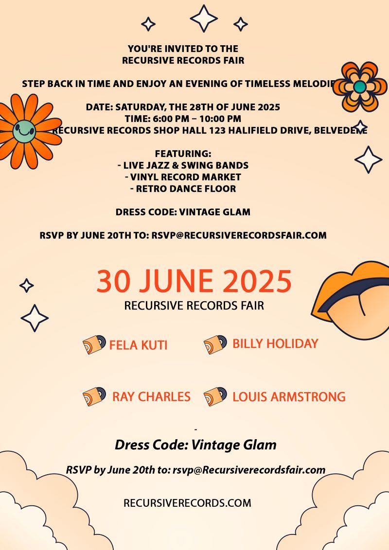 Record fair with vinyl displays